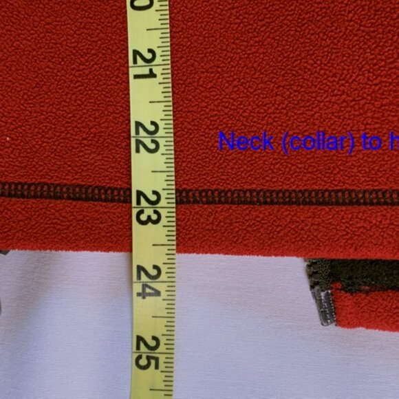 BC Clothing Lined Red Fleece Zip-Up Jacket SMALL - Picture 7 of 8